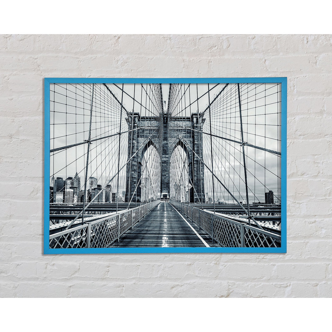 Silberne Brooklyn Bridge - Einzelner Bilderrahmen Kunstdrucke