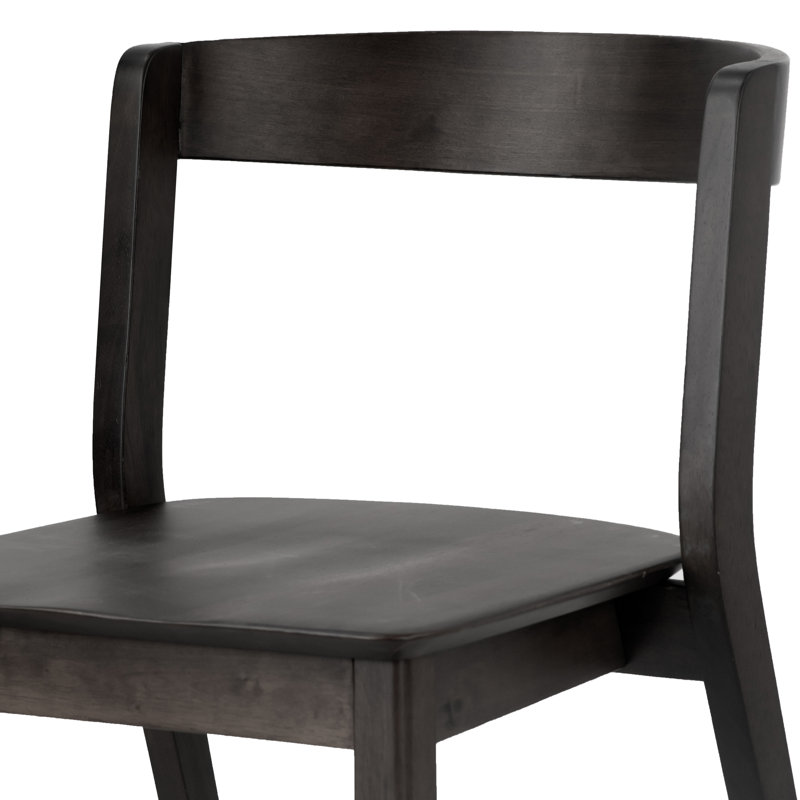 Chaise d'appoint en bois massif Ayslinn, Black Wash