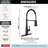 Essa Pro Commercial Style Kitchen Faucet, Pull Down Sprayer Kitchen Sink Faucet-104611082