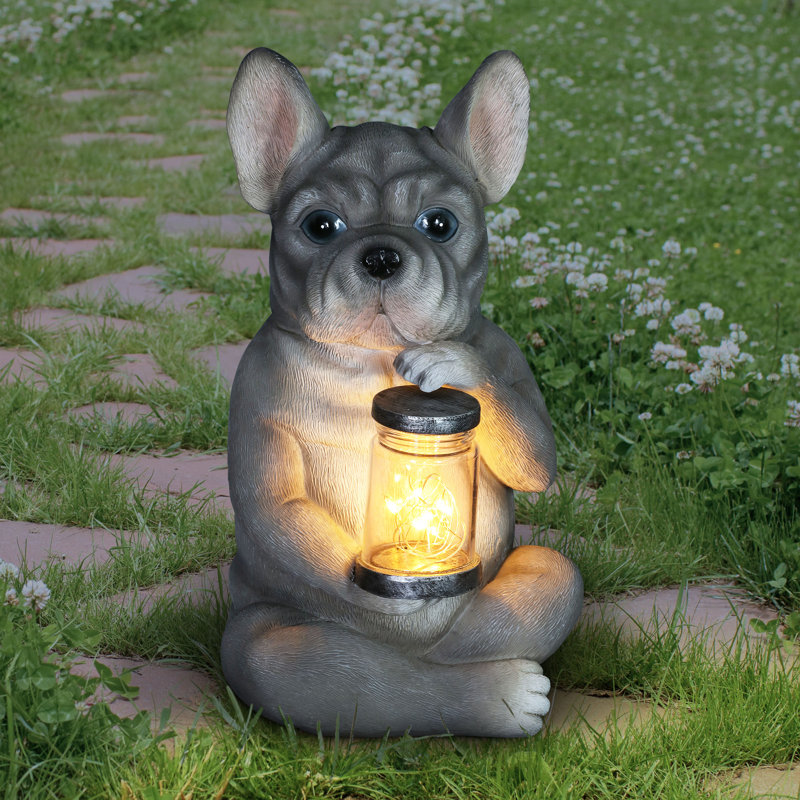 Statuaire de jardin bouledogue français Exhart