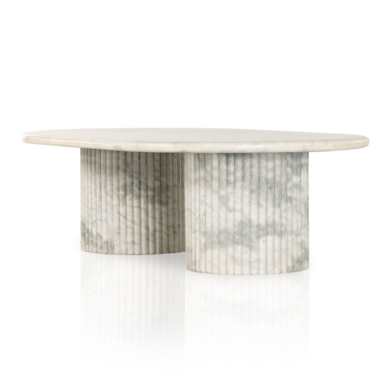 Oranda Marble Coffee Table, Polished White