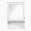 Wall Mounted Bathroom Storage Cabinet With Mirror, Enclosed Storage And Open Shelving, Ideal For Modern Home Organization And Grooming-2010825517