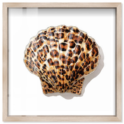 Wild Crest I Shadowbox Print Glam Wall Art by Notoriart, Blonde Frame, 25 x 25