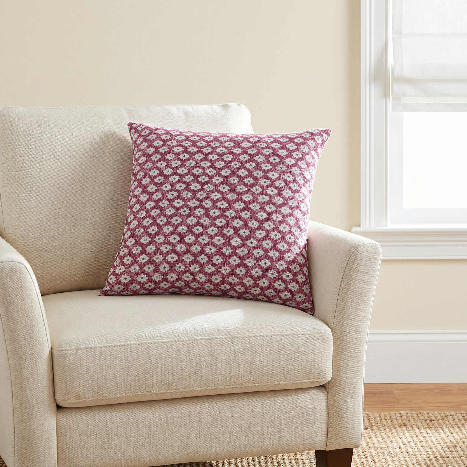 Albertine Textured Throw Pillow, 16"H x 16"W