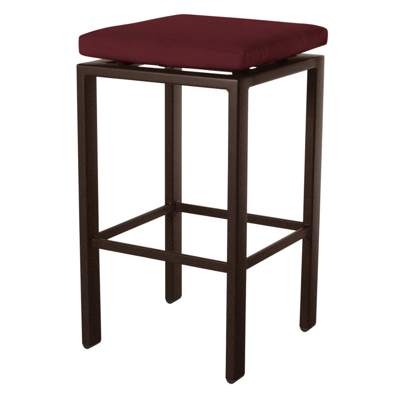 Aris Outdoor Bar Stool, Flagship Stone Sunbrella®, Copper Creek, 31.25"