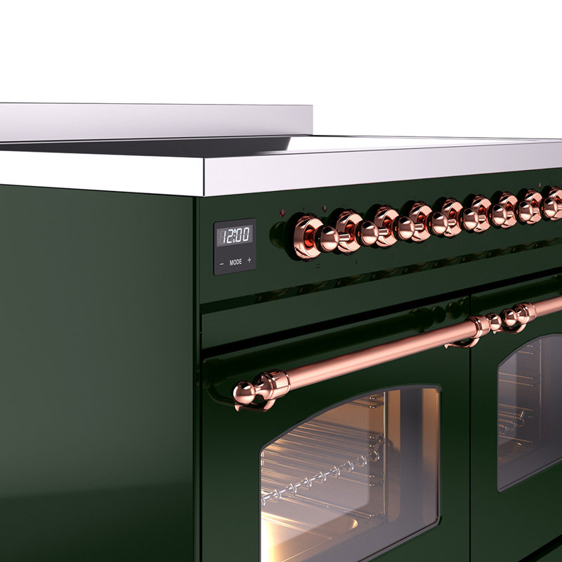 ILVE Nostalgie II 40 in Induction Range, Emerald Green/Copper