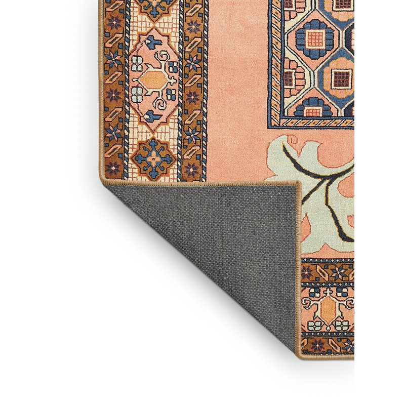 Tapis traditionnel orange / brun, Rectangle 5 pi x 7 pi