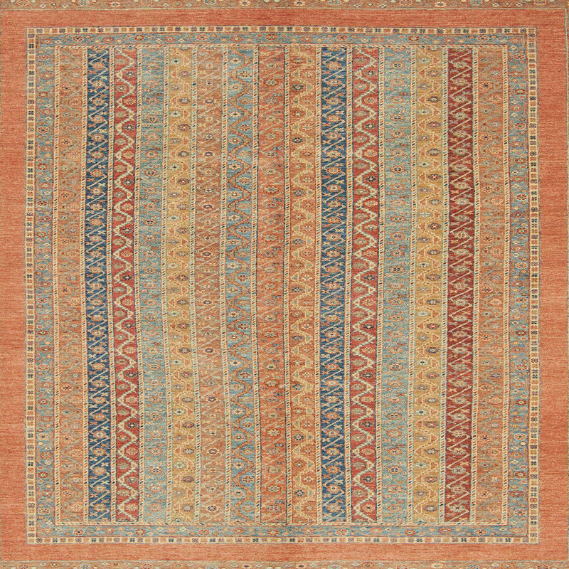 Tapis abstrait moderne 2698, Carré 7 pi