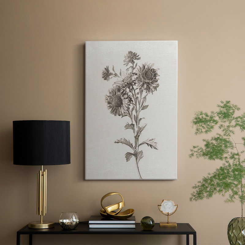 Imprimé floral rétro CCXXVII - galerie Cavas, H 18 po x l 12 po