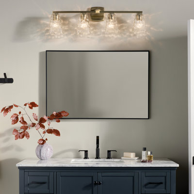 33.25" 4-Light Vanity Light with Water Glass