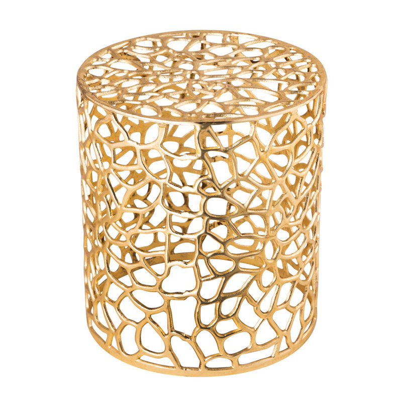 Evyl Frame End Table, Gold