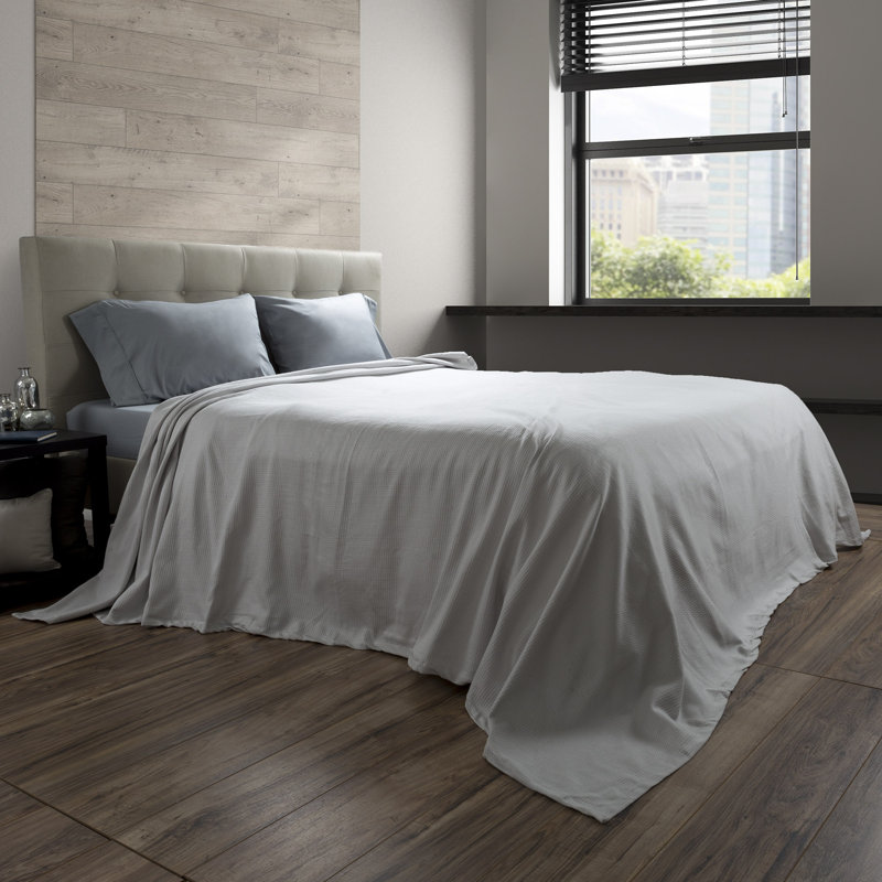 Couverture en coton , Double/grand, Platine
