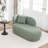 Faux Fur Upholstered Chaise Lounge Chair-372344129