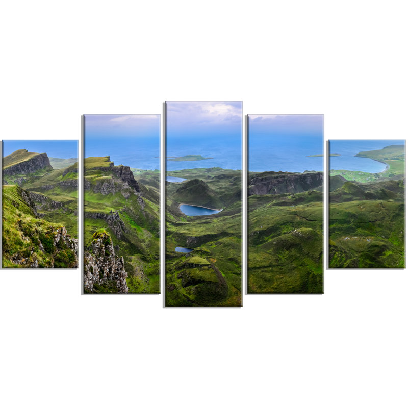 « quiraing skye highland écosse », ensemble de 5 reproductions d’art sur toiles tendues