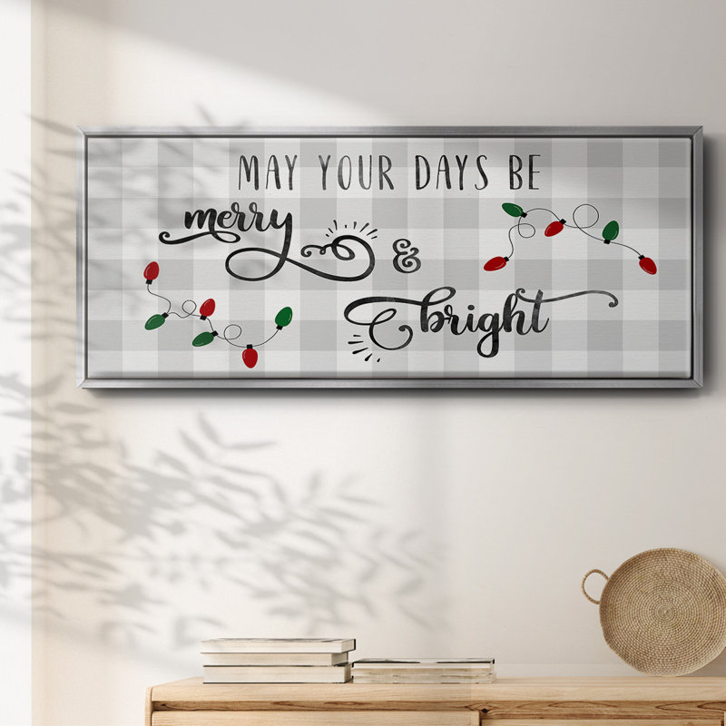 Buffalo Check Merry- Framed Canvas