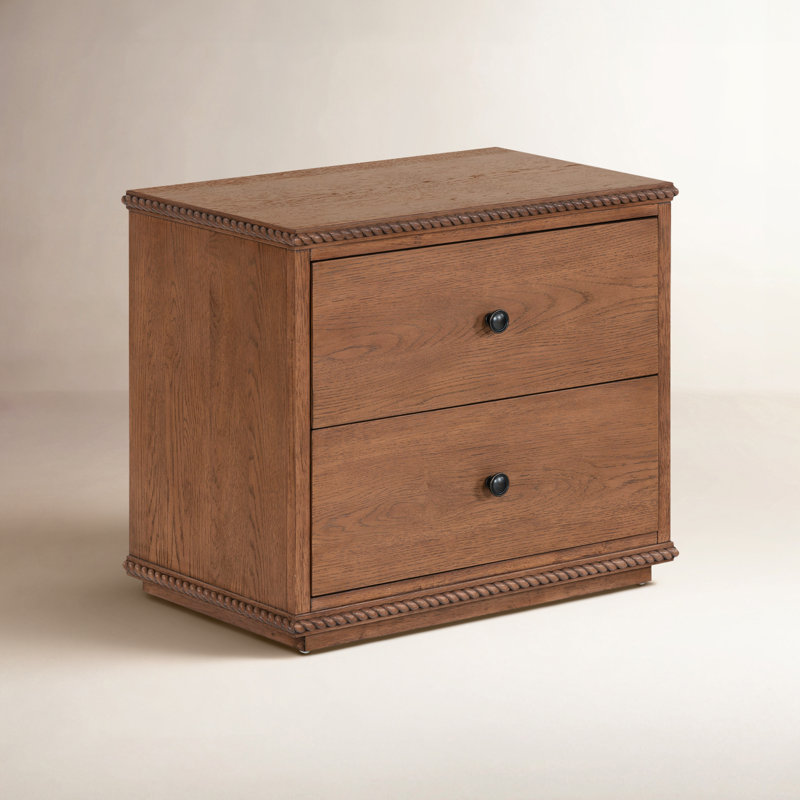 Octavian Rope Detail Nightstand, Walnut