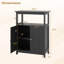 Rangement autoportant pour salle de bain avec 2 portes et compartiment ouvert -1271398590