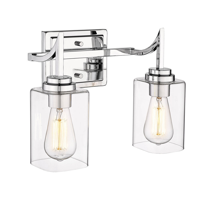 Finition de meuble-lavabo 2 lumières pour luminaires de salle de bain, Chrome chrome