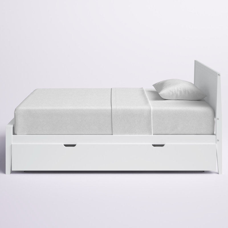 Lit gigogne en bois massif Rosenthal, Blanc, Double