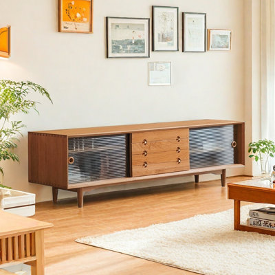 Cherry wood modern simple TV stand