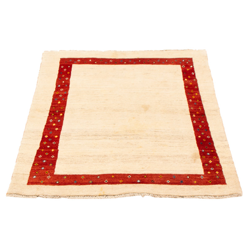 Tapis crème Kashkuli Gabbeh 4 pi 6 po x 5 pi 7 po