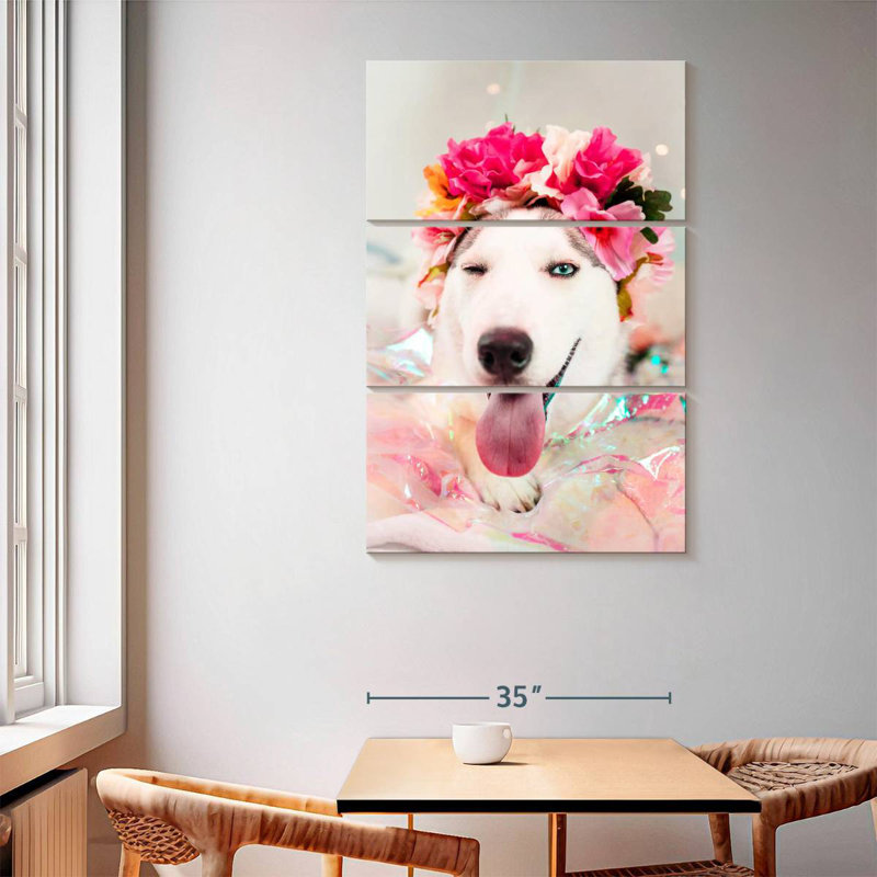 Brampt Cute Husky, 65" H x 42" W