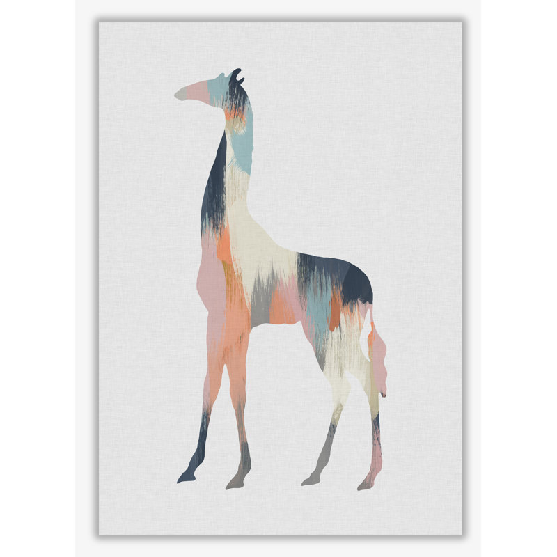 Pastel Giraffe - Print, No Frame, 60 cm H x 42 cm W x 1 cm D