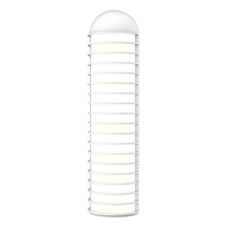 Textured White 14.5" Dimmable LED Flush Mount Sconce