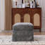 Repose-pieds carré de 46 po de large avec repose-pieds carré en métal noir-667621335