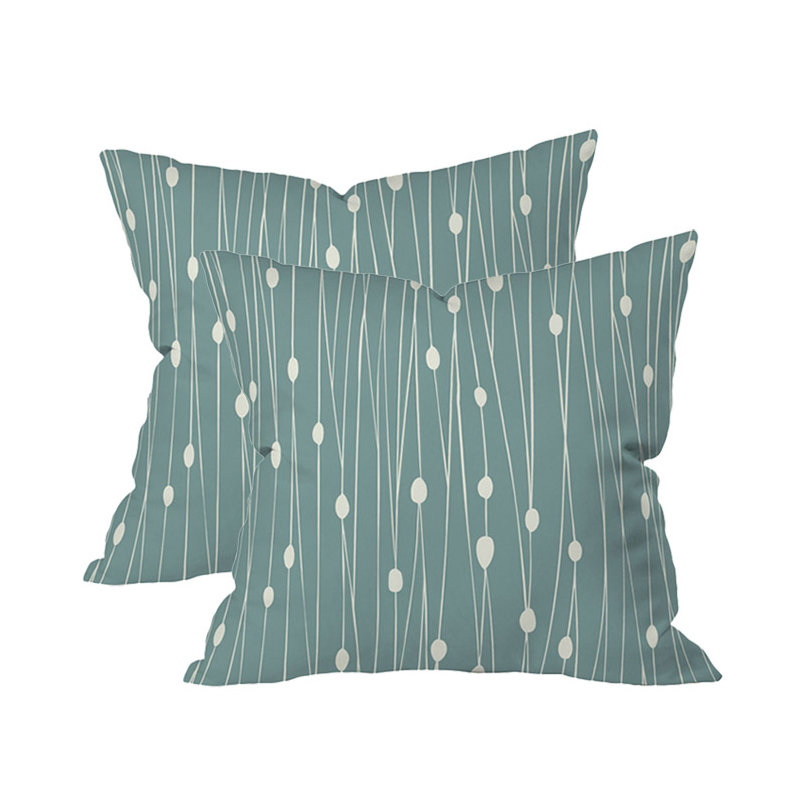 Entangled Indoor/Outdoor Throw Pillow, Blue
