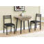Ensemble de table de salle à manger en métal 3 pièces Beanley, table de salle à manger 35 po avec abattant, 2 chaises pour la cuisine-106592111-106592110
