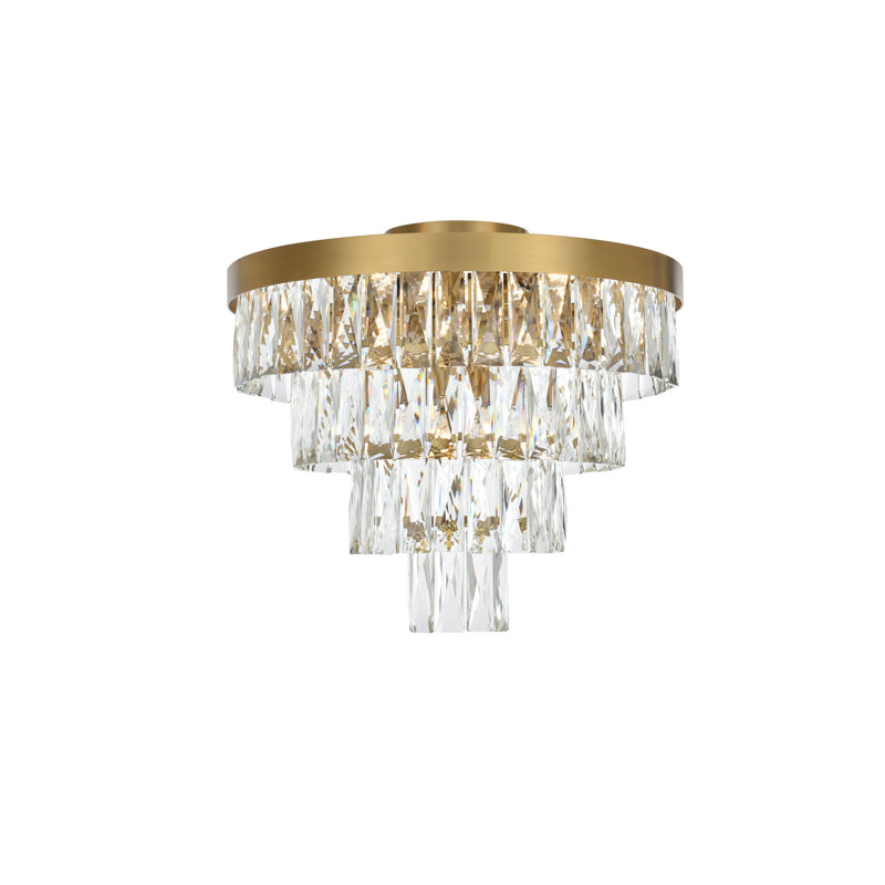 Iva 18 inch Flush Mount, Satin Gold