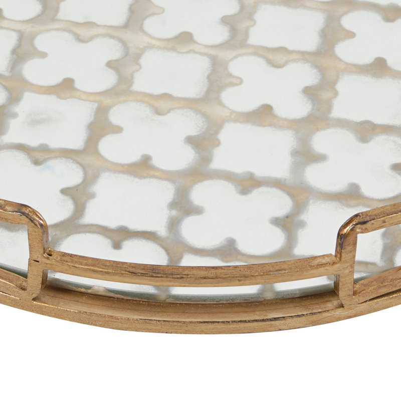 Plateau en verre Josephine, H 2 po x l 16 po x P 16 po
