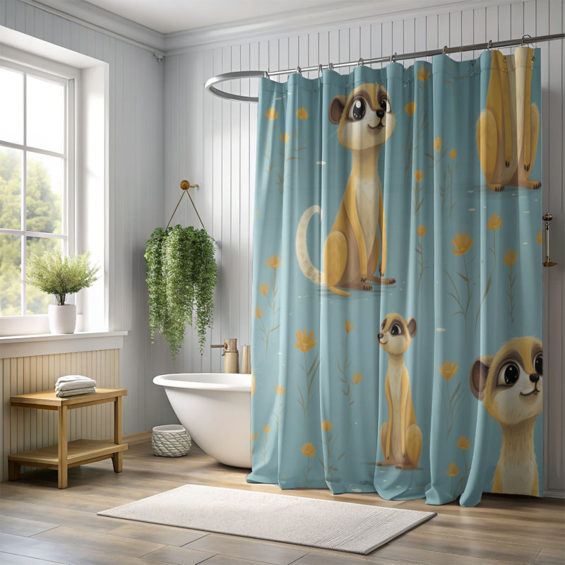 Rideaux de douche Playful Suricate - Premium, L 71 po x L 74 po
