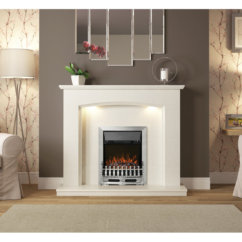 Bayden 16" Inset Electric Fire, Chrome