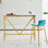 Rectangular Granite Top with Steel Base Dining Table