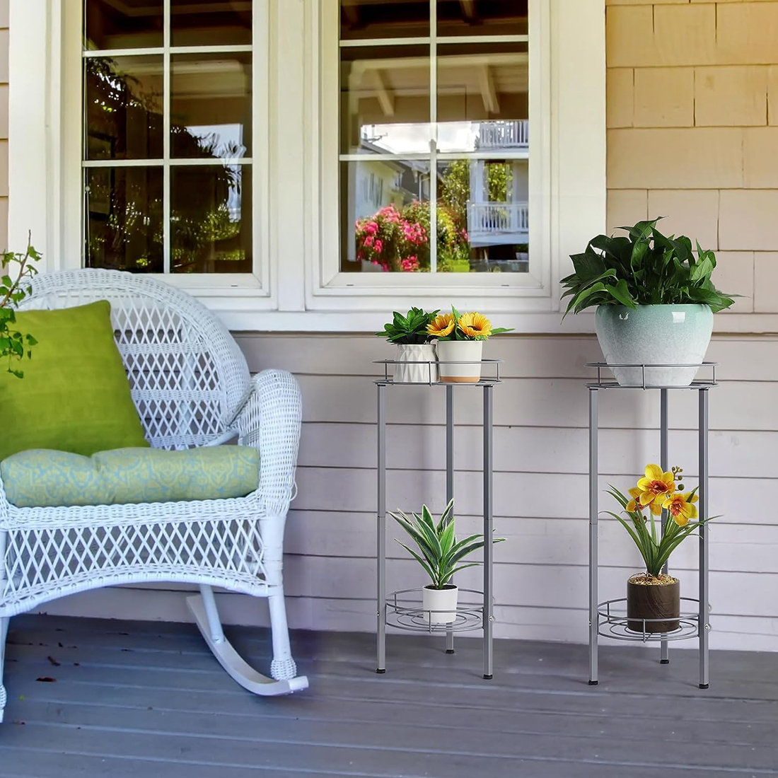 Arlmont \u0026 Co. Nurjaha Plant Stand - Set of 2 | Wayfair, image size:1100x1100