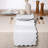 100% Cotton Set of 4 White Cloth Napkins with Scallop Design