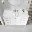 Comptoir de meuble-lavabo en pierre de quartz l 61 po avec évier encastré rectangulaire et dosseret de 4 po