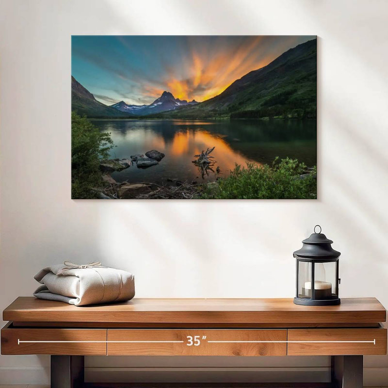Alvord, lac Swift, courant, coucher de soleil, H 16 po x l 24 po