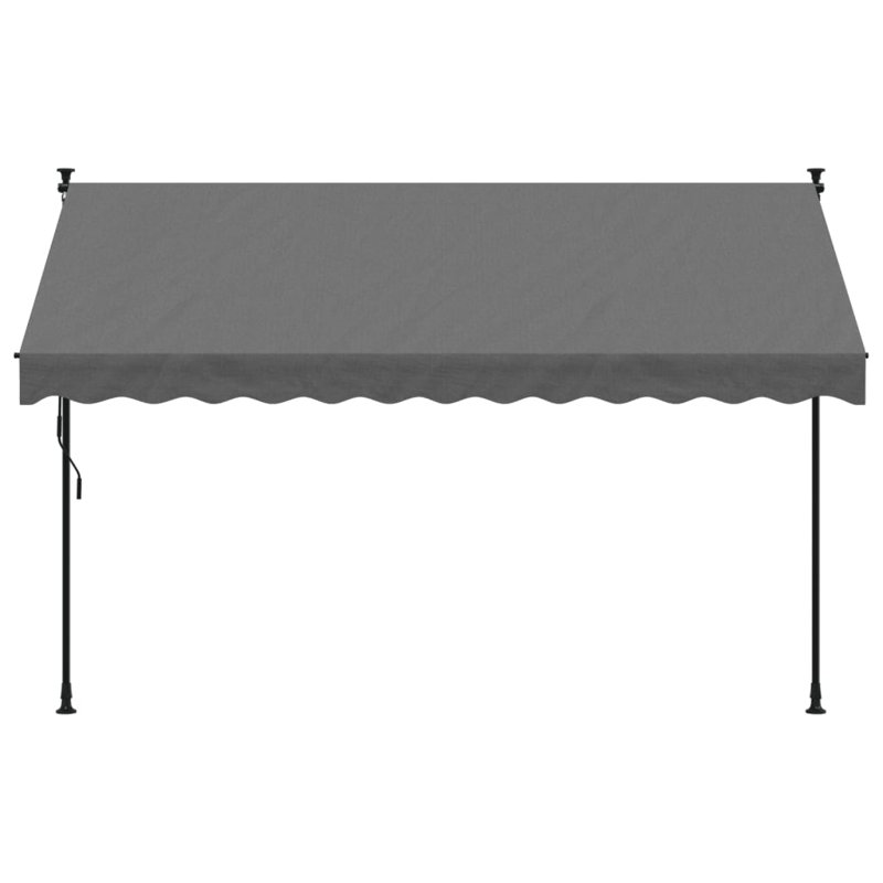 Replacement Fabric For Awning Valance, 300cm W x 150cm D, Solid Colour, Anthracite