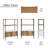Dayne 45"H 3-Tier Bookshelf with Sliding Door Cabinet