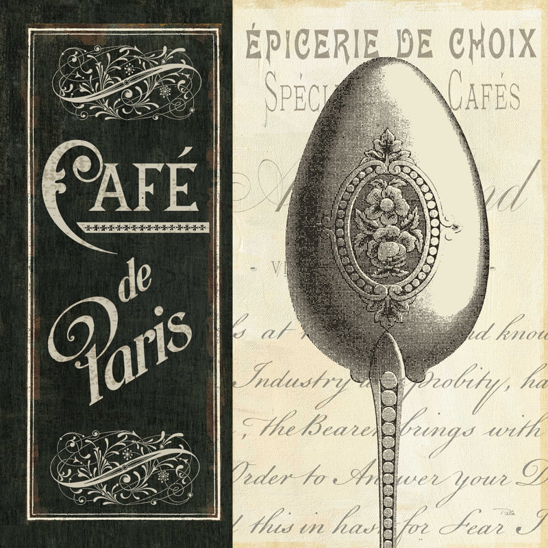 French menu I, H 20 po x l 20 po x P 1,25 po
