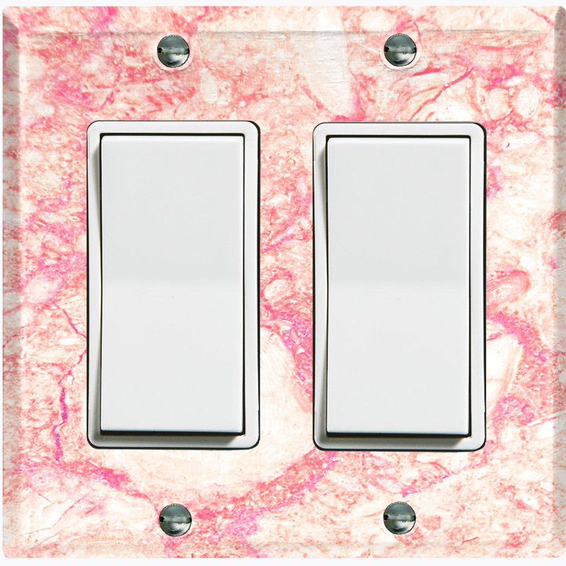 Plaque murale décorative 2 bandes, Beige / rose / blanc
