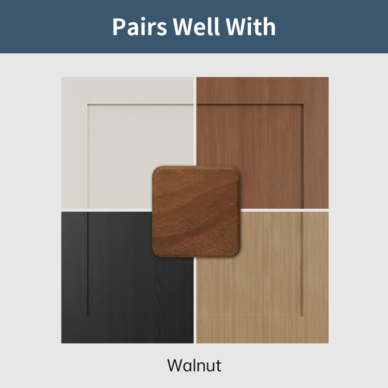 Solid Wood Square Cabinet Knob