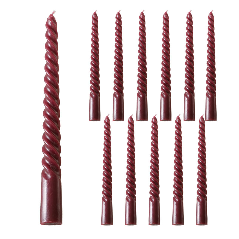 Crayons torsadés gris mat, 12 pièces, Rouge mat