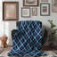 Aqua Checks - Couverture sherpa de qualité supérieure 1 pièce-99723637