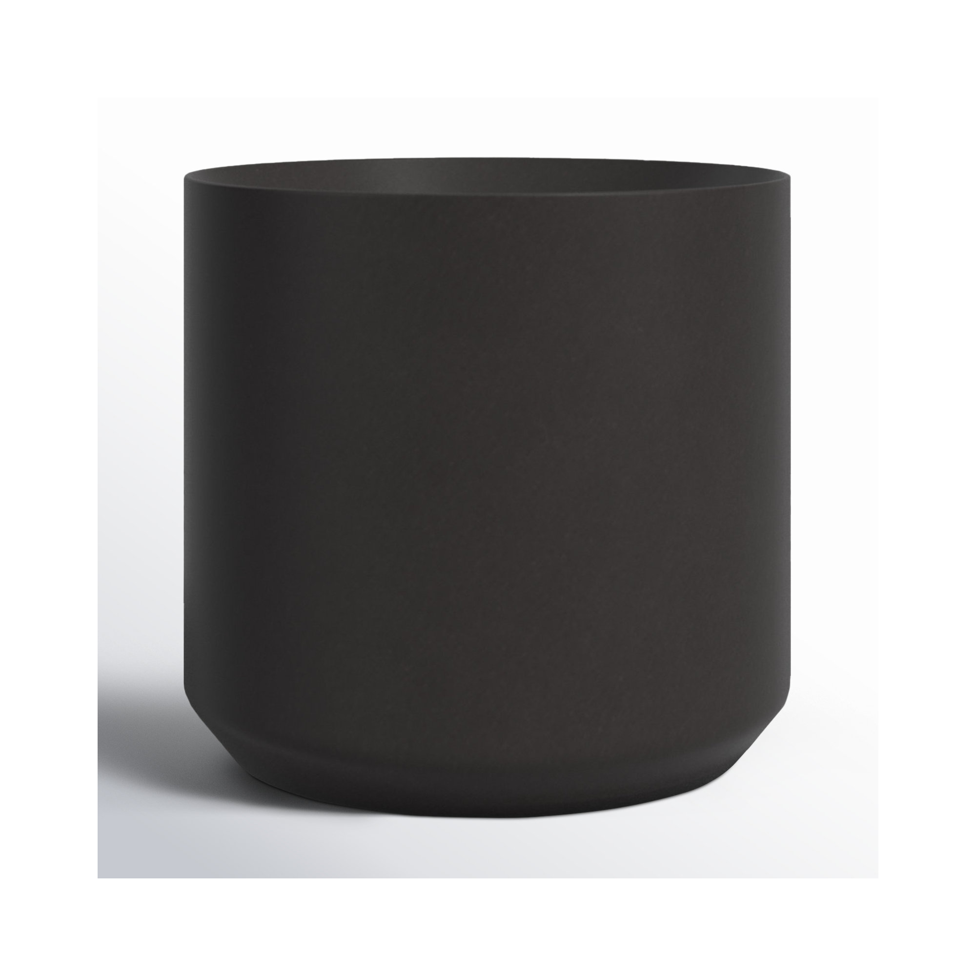 Parsons Handmade Ceramic Pot Planter, Black, 11.75" H x 12" W x 12" D