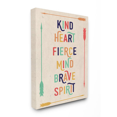 Shinault Red Orange Blue and Green Kind Heart Arrows Canvas Art