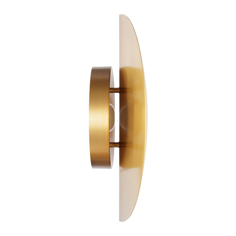 Keef LED Armed Sconce, Burnished Brass, Burnished Brass